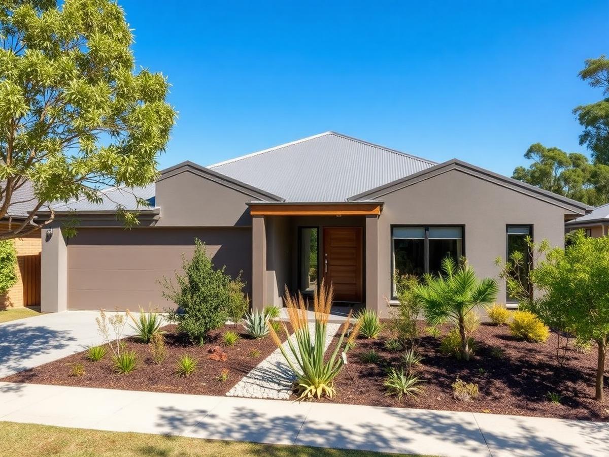 Modern Australian family home with native landscaped garden